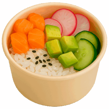 🍣 Mini Pokebol – Saumon Cru